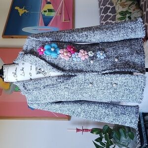 Edward Achour Paris Floral Tweed Jacket